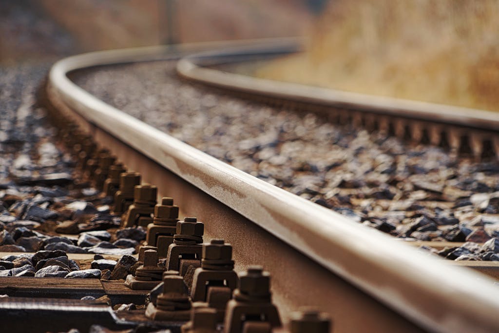 Close-Up Photo Of Rail Tracks